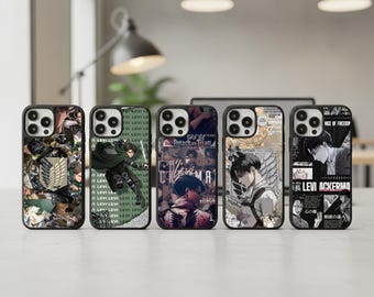 Funda para teléfono de Levi Ackerman, funda de goma para teléfono de anime