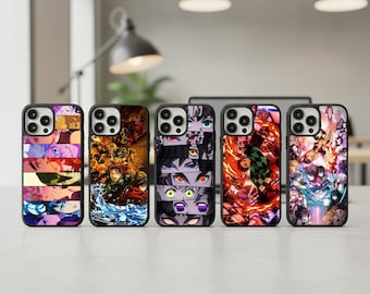 Demon Slayer Phone Case Anime Kimetsu No Yaiba Cover Phone case for iPhone 17 Pro, 16E, 15, 14 Samsung S25 Ultra,S24, S23FE, S22,