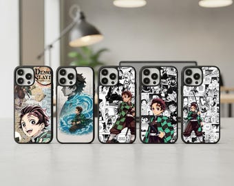 Demon Slayer Phone Case Tanjiro Manga Cover for iPhone 17 Pro, 16E, 15, 14 Samsung S25 Ultra,S24, S23FE, S22,