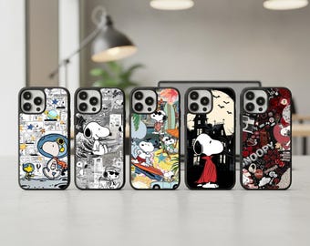 Snoopy Inspired Phone Case, Rubber Cover