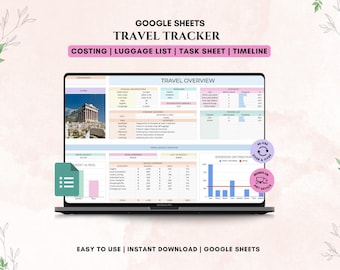 Reiseplaner Google Sheets | Reiseplan und Budget Tabelle | Digitaler Trip & Urlaubsplaner