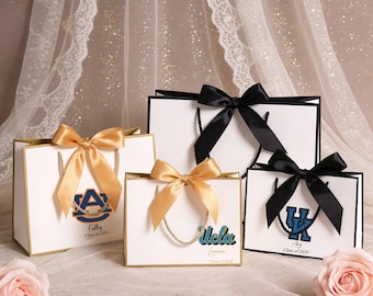 Personalized Graduation Gift Bags with University Logo, Custom Class of 2026 Welcome Bags, Party Favor Tote for High School/College Graduate