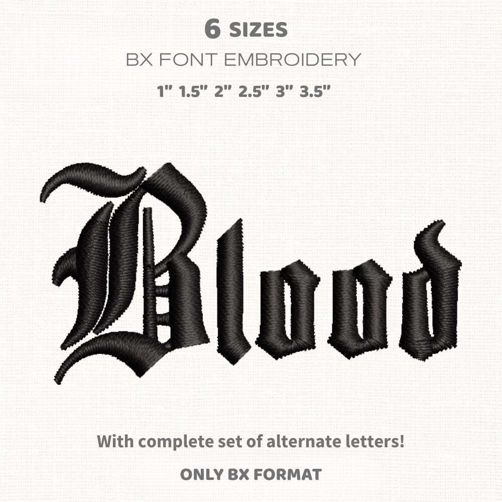 Blood Embroidery Font, Monogram Gothic Script Letters, England Alphabet ...