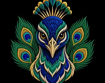 Vintage GOA Japanese Brand Peacock Feather Print T-shirt WAVE