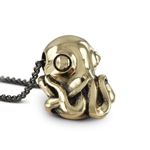 Octopus Necklace Bronze Octopus Pendant Octopus Jewelry image 1