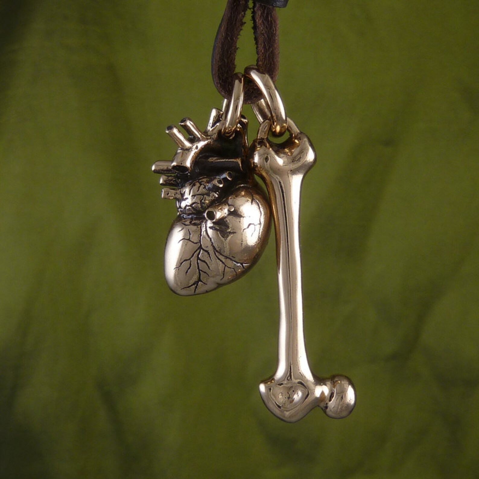 Bone Heart Pendant main image 1