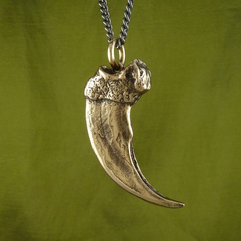 Bear Claw Necklace Bronze Bear Claw Pendant Etsy