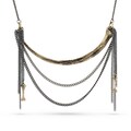 Bib Necklace - Snake Rib Necklace - Bronze Bib Necklace