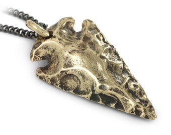 Arrowhead Necklace - Bronze Arrow Head Pendant