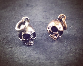 Mini Skull Charm, Add-on Skull Charm - Skull Pendant - Goth Skull - Tiny Skull