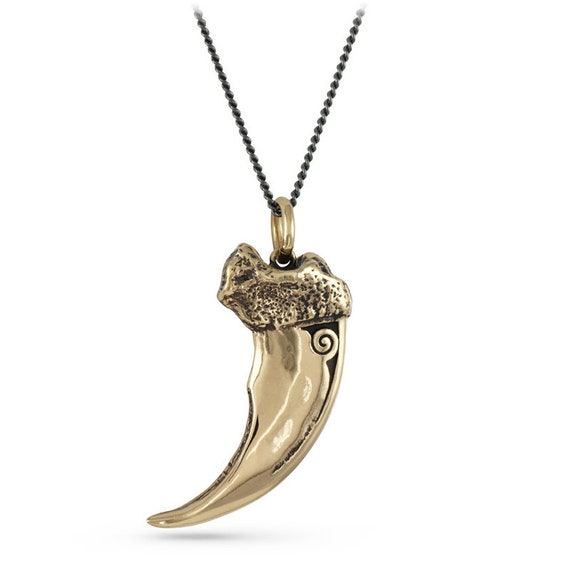 ネックレス・ペンダント Bear's two-claw necklace New! WOLF TOOTH BEAR CLAW NECKLACE Turquoise TRIBAL 2-Layer