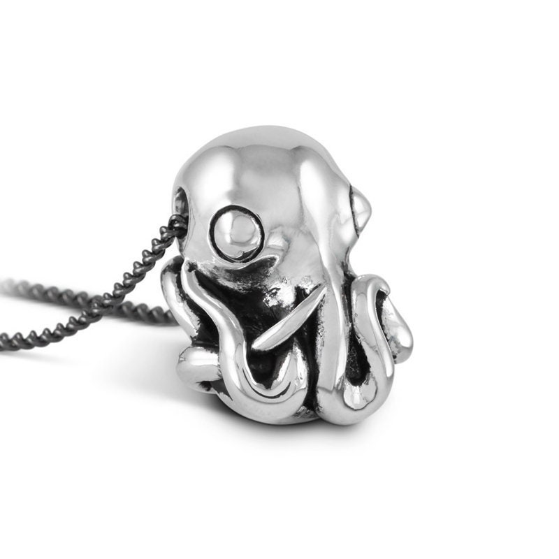 Octopus Necklace Antique Silver Octopus 