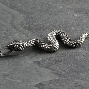 Snake Necklace - Antique Silver Snake Pendant