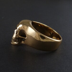 Statement Ring Skull Ring Bronze Human Skull Ring image 4