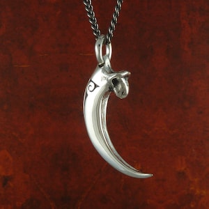 Eagle Talon Necklace Antique Silver Bald Eagle Talon Pendant image 5