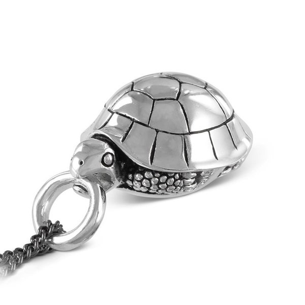 Collier tortue - Pendentif tortue en argent antique