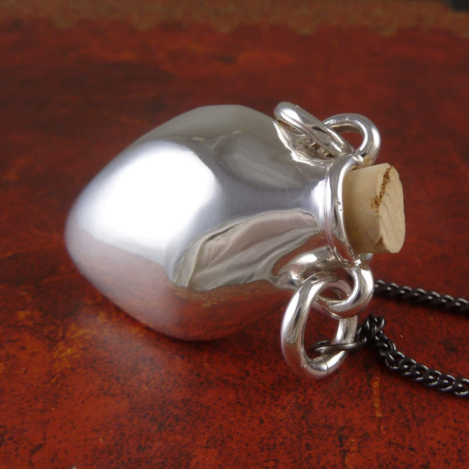 Amphora Necklace Antique Silver Amphora Necklace Stash Etsy