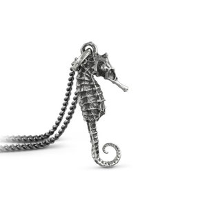 Seahorse Necklace - Small Antique Silver Seahorse Pendant