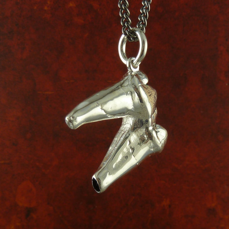 Antique Silver Cave Bear Molar Tooth on Gunmetal Chain Molar Tooth Pendant Tooth Necklace