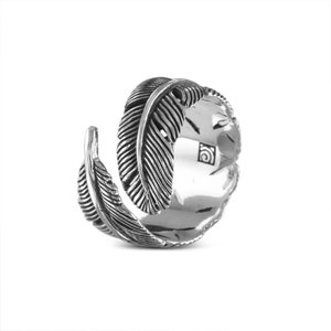 Sterling Silver Feather Ring .925 Silver Feather Ring image 1