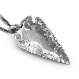 Arrowhead Necklace - White Bronze Arrowhead Pendant