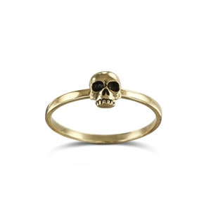 Skull Stacking Ring - Bronze Tiny Skull Stacking Ring