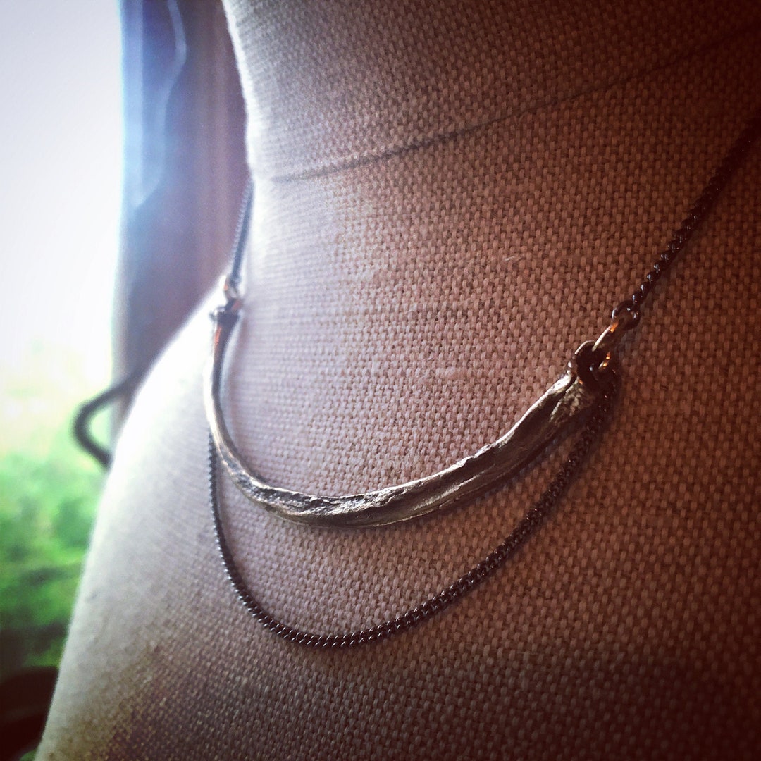 Snake Rib Necklace - Bronze Python Rib Bone Necklace in Bronze - Etsy