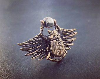 Scarab Beetle Ring - Bronze