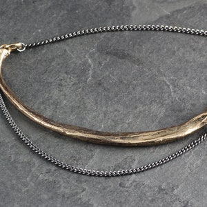 Snake Rib Necklace Bronze Python Rib Necklace Bronze Bone Necklace image 2