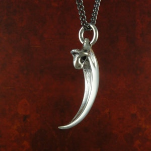 Eagle Talon Necklace Antique Silver Bald Eagle Talon Pendant image 4