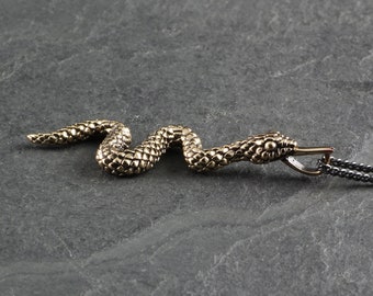 Snake Necklace - Bronze Snake Pendant