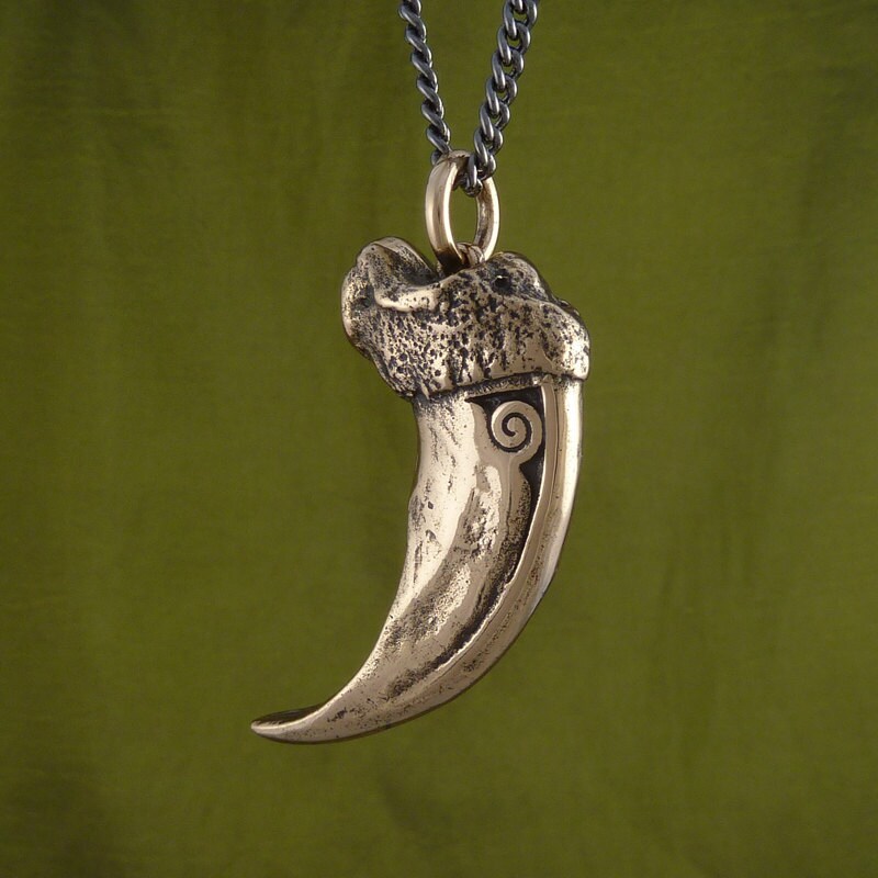 Bear Claw Necklace - Bronze Bear Claw Pendant - Etsy