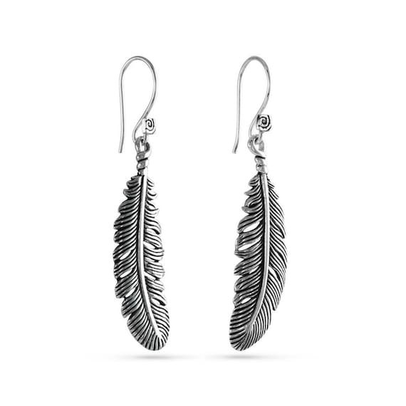 Real Feather Earrings Boho Feather Earring Hoop Earrings  Etsy  Feather  earrings Etsy earrings Feather jewelry