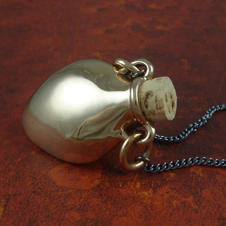 Cremation Necklace Amphora Necklace Bronze Amphora Pendant Etsy