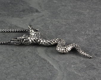 Sterling Silver antique Enroulé Serpent Charm