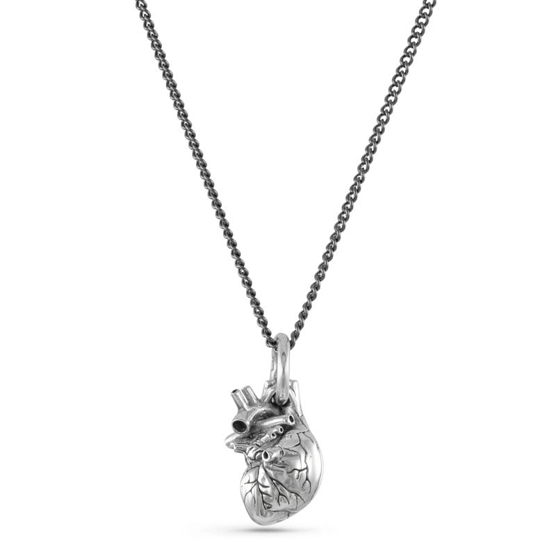 Sterling Silver Anatomical Heart Necklace Sterling Silver Etsy Canada