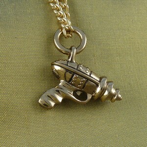 Ray Gun Necklace - Bronze Ray Gun Pendant - Sci Fi Necklace image 5