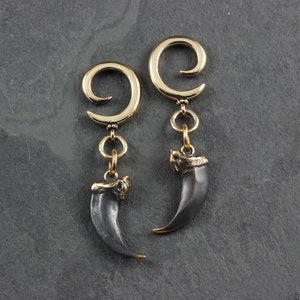 Wolf Claw Ear Weights - Wolf Claw Earrings - Wolf Claw Gauges