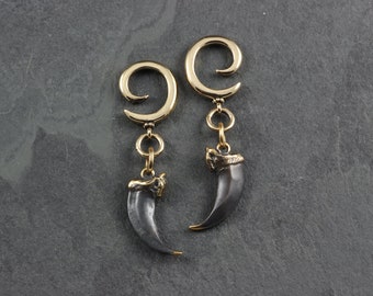 Wolf Claw Ear Weights - Wolf Claw Earrings - Wolf Claw Gauges