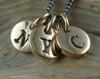 NYC Necklace - Bronze New York City Initial Charm Necklace