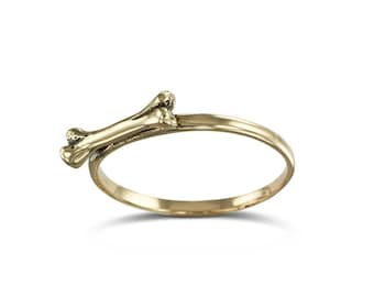 Bone Stacking Ring - Bronze Femur Bone Stacking Ring