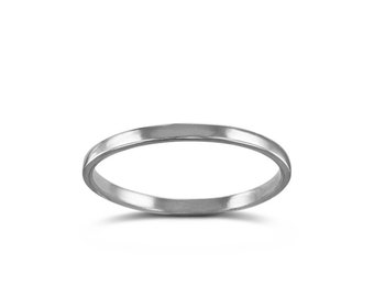 Polierter Stapelring - Antik Silber Schlichter Stapelring - Silber Stapelring - Spacer Ring