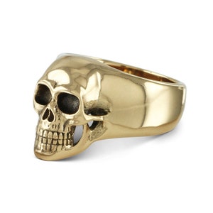 Mens Skull Ring - Bronze Human Skull Ring