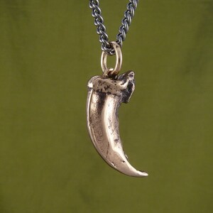 Wolf Claw Necklace Bronze Wolf Claw Pendant Bronze Claw image 5