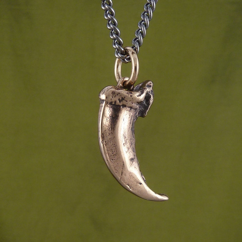 Wolf Claw Necklace Bronze Wolf Claw Pendant Bronze Claw image 5