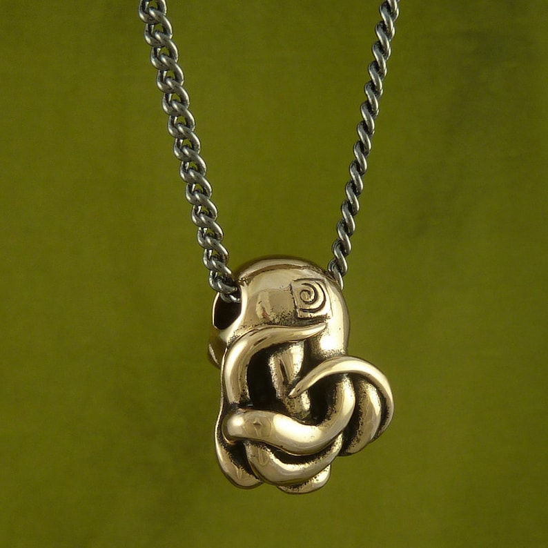 Octopus Necklace Bronze Octopus Pendant Octopus Jewelry image 5