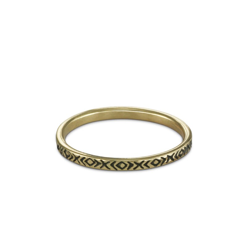 set of 5 stack rings, solid bronze ring, geometric... Geometric Stacking Ring Bronze Geometric Patterned Stackable - Etsy