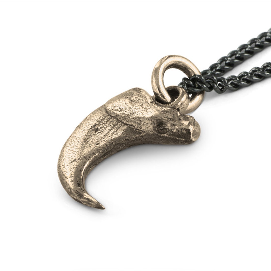 Lynx Claw Necklace Bronze Bobcat Claw Pendant Cat Claw Etsy