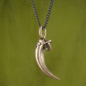 Raven Talon Necklace Bronze Bird Talon Pendant Talon Necklace image 5