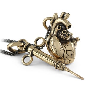 Sealed Devotion Liquid Shaker Syringe Necklace - Gothic